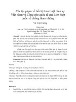 Các tội phạm về hối lộ theo luật hình sự việt nam và công ước quốc tế của liên hiệp quốc về chống tham nhũng 