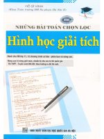 NHỮNG BÀI TOÁN CHỌN LỌC HÌNH HỌC GIẢI TÍCH