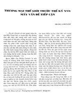 THƯƠNG MẠI THẾ GIỚI TRƯỚC THẾ KỶ XVI MẤY VẤN ĐỀ TIẾP CẬN