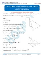 Bài tập tính thể tích khối chóp có cạnh bên vuông góc với đáy có đáp án thầy lê bá trần phương 