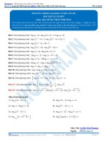 Bài tập phương trình mũ logarit cơ bản phần 1 2 thầy lê bá trần phương 