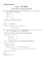 Bài tập đại số tuyến tính