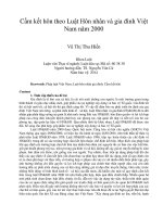 Cấm kết hôn theo luật hôn nhân và gia đình việt nam năm 2000 