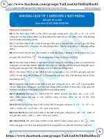 Bài tập khoảng cách từ một điểm tới một mặt phẳng phần 2 thầy lê bá trần phương 