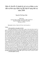 Một số vấn đề về chuẩn bị xét xử sơ thẩm vụ án dân sự theo quy định của bộ luật tố tụng dân sự năm 2004 