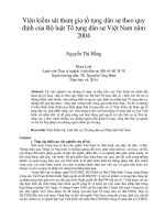 Viện kiểm sát tham gia tố tụng dân sự theo quy định của bộ luật tố tụng dân sự việt nam năm 2004 