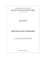 Một số bài toán tổ hợp đếm 