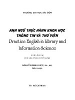 ANH NGỮ THỰC HÀNH KHOA HỌC THÔNG TIN VÀ THƯ VIỆN