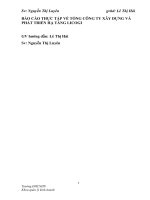 BÁO CÁO THỰC TẬP VỀ TỔNG CÔNG TY XÂY DỰNG VÀ PHÁT TRIỂN HẠ TẦNG LICOGI