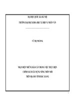 Nhận diện những rào cản trong việc thực hiện chính sách xây dựng nông thôn mới trên địa bàn tỉnh bắc giang 