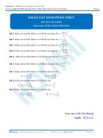 Bài tập khảo sát hàm phân thức thầy lê bá trần phương 