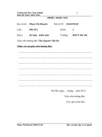 Báo cáo thực tập: Thực trạng công tác quản lý, sản xuất, kinh doanh, kế toán tại Công Ty Cổ Phần Cơ Khí Chính Xác Và Chuyển Giao Công Nghệ (PMTT, JSC)