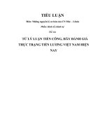 từ lí luận tiền công, hãy đánh giá thực trạng tiền lương hiện nay