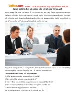 Kinh nghiệm hỏi lại phỏng vấn viên bằng Tiếng Anh