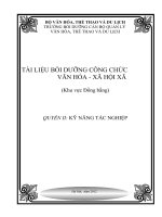 TÀI LIỆU BỒI DƯỠNG CÔNG CHỨC VĂN HÓA - XÃ HỘI XÃ