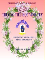 Bài giảng Toán 1 chương 2 bài 12: Phép trừ trong phạm vi 8