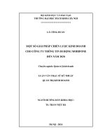 MỘT SỐ GIẢI PHÁP CHIẾN LƯỢC KINH DOANH CHO CÔNG TY THÔNG TIN DI ĐỘNG MOBIFONE ĐẾN NĂM 2020