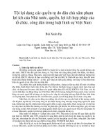 Tội lợi dụng các quyền tự do dân chủ xâm phạm lợi ích của nhà nước, quyền, lợi ích hợp pháp của tổ chức, công dân trong luật hình sự việt nam 