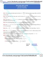 Bài tập tiếp tuyến hàm số thầy lê anh tuấn 