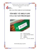 Tiểu luận tìm hiểu về shelf life của kẹo