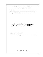 Mẫu sổ chủ nhiệm năm học 20162017