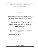 Tiểu luận tổng quan về tình hình nghiên cứu và các vấn đề liên quan đến đề tài luận án   nghề chế tác đá an hoạch