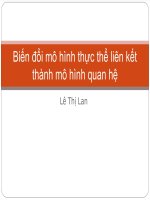 Biến đổi mô hình thực thể liên kết thành mô hình quan hệ