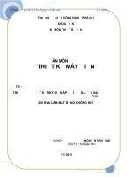 ĐỒ ÁN THIẾT KẾ MÁY ĐIỆN ĐỀ TÀI  THIẾT KẾ MÁY BIẾN ÁP ĐIỆN LỰC BA PHA 250 KVA LÀM MÁT BẰNG KHÔNG KHÍ