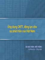 Ứng dụng CNTT, động lực cho sự phát triển của Việt Nam