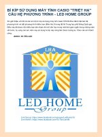 Bí kíp sử dụng máy tính casio để triệt hạ câu Hệ phương trình