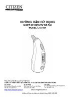 HƯỚNG DẪN SỬ DỤNG NHIỆT KẾ ĐIỆN TỬ ĐO TAI MODEL CTD 504