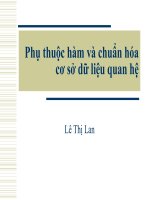 Phụ thuộc hàm và chuẩn hóa cơ sở dữ liệu quan hệ