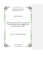 Rèn kỹ năng viết chính tả của hoc sinh dân tộc thiểu số lớp 2 trường tiểu 