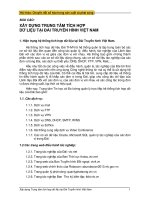 XÂY DỰNG TRUNG TÂM TÍCH HỢP DỮ LIỆU TẠI ĐÀI TRUYỀN HÌNH VIỆT NAM