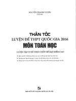 Thần tốc luyện đề thpt quốc gia môn toán