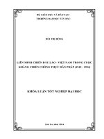 LIÊN MINH CHIẾN đấu lào   VIỆT NAM TRONG CUỘC KHÁNG CHIẾN CHỐNG THỰC dân PHÁP (1945   1954) 