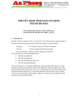 THUYẾT MINH TÍNH TOÁN ỔN ĐỊNH THÀNH HỐ ĐÀO