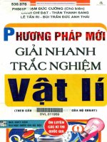 Phương pháp mới giải nhanh bài tập trắc nghiệm vật lý phần 1 