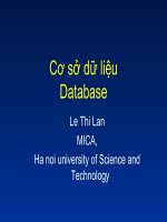 Cơ sở dữ liệu Database  - giới thiệu