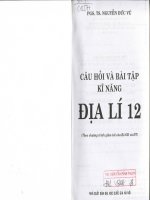 Câu hỏi và bài tập kỹ năng địa lý 12 phần 1 