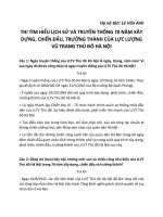 bài thi tìm hiểu lịch sử và truyền thống 70 năm xây dựng, chiến đấu và trưởng thành của lực lượng vũ trang thủ đô hà nội