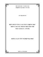 BIỆN PHÁP NÂNG CAO CHẤT LƯỢNG đọc DIỄN cảm tác PHẨM THƠ CHO TRẺ mẫu GIÁO (5   6 TUỔI) 