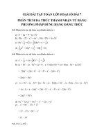 GIẢI BÀI TẬP TOÁN LỚP 8 ĐẠI SỐ BÀI 7