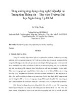 Tăng cường ứng dụng công nghệ hiện đại tại trung tâm thông tin – thư viện trường đại học ngân hàng TpHCM 