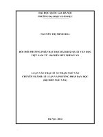 Đổi mới phương pháp dạy học bài khái quát văn học việt nam từ 1945 đến thế kỷ XX 