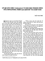 LÝ QUANG DIỆU VÀ BÀI HỌC THÀNH CÔNG CỦA SINGAPOR : NHÌN LẠI LỊCH SỬ VÀ LUẬN GIẢI