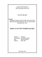 Đánh giá công tác quản lý nhà nước về đất đai trên địa bàn phường hương sơn   TP  thái nguyên giai đoạn 2011   2013