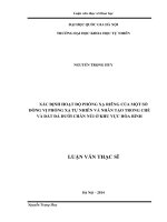 Xác định hoạt độ phóng xạ riêng của một số đồng vị phóng xạ tự nhiên và nhân tạo trong chè và đất đá dưới chân núi ở khu vực hòa bình 