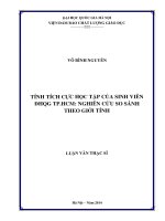 Tính tích cực học tập của sinh viên đại học quốc gia thành phố hồ chí minh nghiên cứu so sánh theo giới tính 