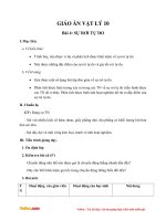 Giáo án Vật lý 10 bài 4: Sự rơi tự do